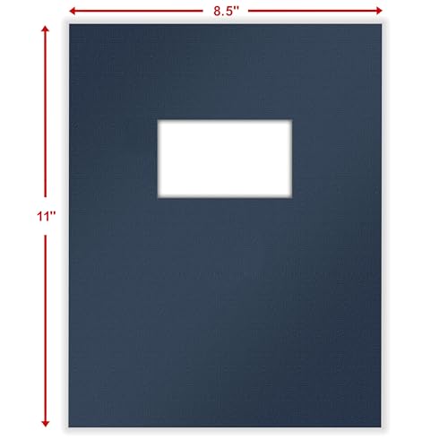 ComplyRight Tax Presentation Report Covers, Two Piece, Single Window, Navy Blue, 8-1/2" x 11", Pack of 100 Cover Sets