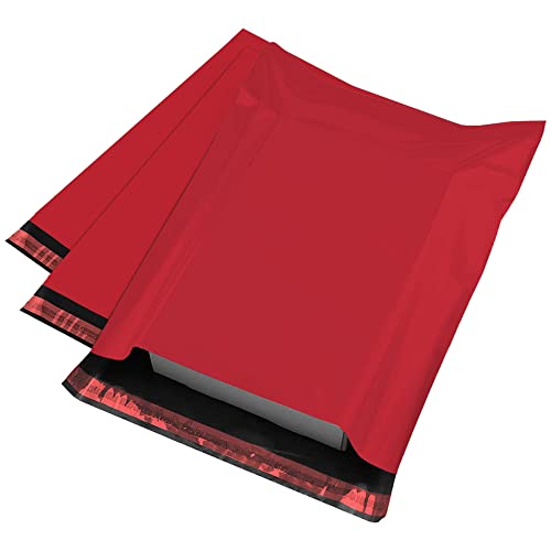 100x Strong Large Mailing Postal Postage Bags 6 x 9" Packaging Mailers, iSOUL [Use in Parcel, Delivery, Shipping, Mail, Package] [Plastic Envelopes] Red