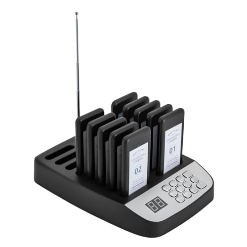 Restaurant Pager System,220V Long Working Distance Pager, Restaurant Waiting Buzzers with Vibration