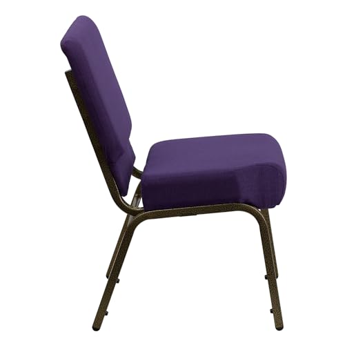 Flash Furniture 21 Inch Church Chairs W/4 Seat and Gold Vein Frame