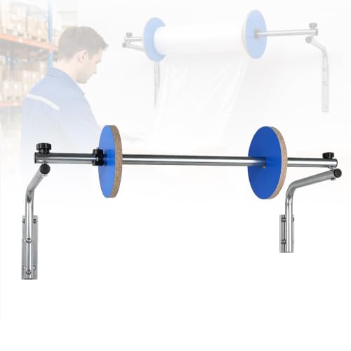 XDTKJDZ Wall Mount Bubble Wrap Dispenser, Bubble Cushioning Wrap Dispenser, 30-150cm Length Optional, W/Foldable Frame, Heavy Duty Film Packing Station for Factory Moving Shipping 80cm/31.5in