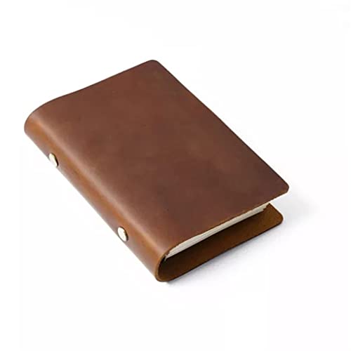 GFHSKRPL Leather-bound Notebook Vintage Plan Diary Travel DIY Diary Notebook Stationery(Dots Paper)