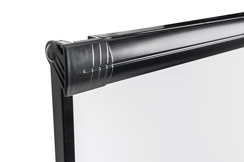 Bi-Silque EA4806185 Classic Mobile Flip Chart Board with Maya Aluminium Frame, Black