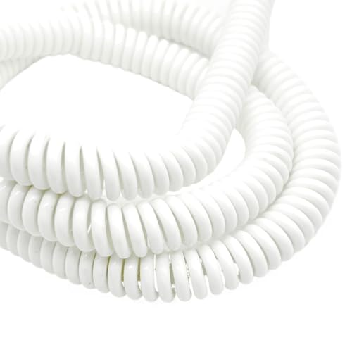 Coiled Curly Mains Flex Multicored Cable Spiral Spring Power Cord 2 Core