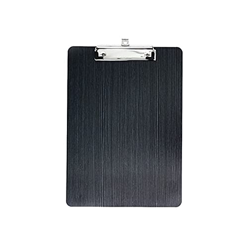 Filing Envelopes Portable A4 A5 Wooden Writing Clipboard File Hardboard Document Holder Office School Stationery Plastic Folders (Color : A4-Black)