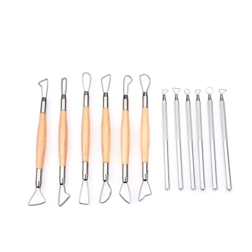 UOHLCX Clay Tool Repair Kit 6-piece Aluminum Rod Model Making Pen Flat Wire DIY Carving Scraper