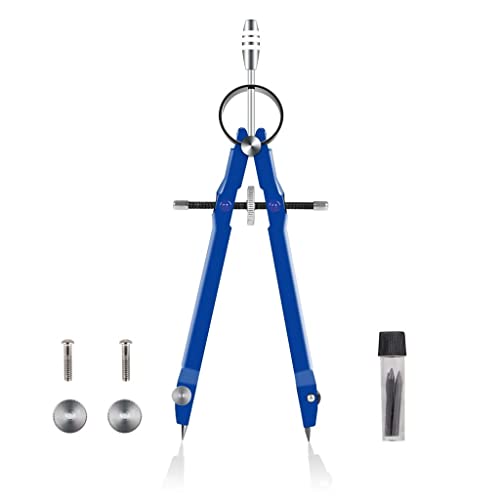 Professional Compass, Geometry Set with Lock, Math and Precision, Metal and for Solid and Plane Precis
