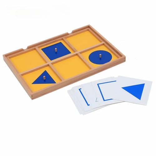 Baby Toy Montessori Six Case Cabinet Wood Geometric Demonstration Tray Early Childhood Education Preschool Children Geometry Shape Teaching Aids