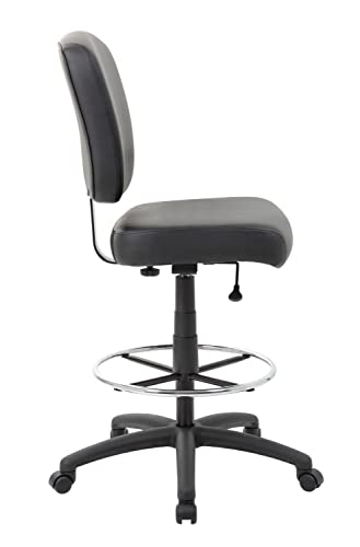 Boss Office Products Oversized Drafting Stool in Black