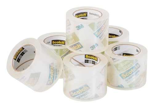Scotch Sure Start Packing Tape, 1.88 in. x 25 yd Rolls, 3 Pack