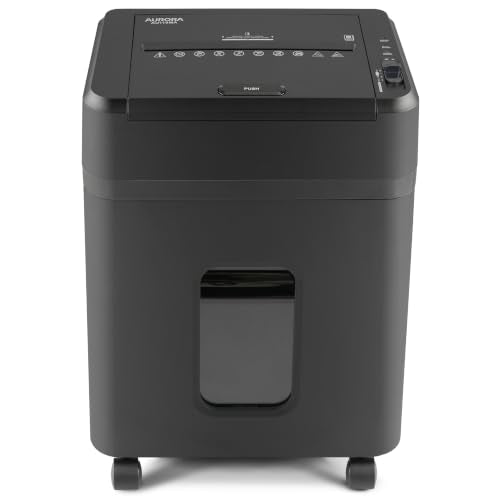 Aurora Professional Grade AU110MA 110-Sheet Auto Feed Micro-Cut Paper and Credit Card Shredder with 4 Gallon Pullout Basket / 30 Minutes/Security Level P-4