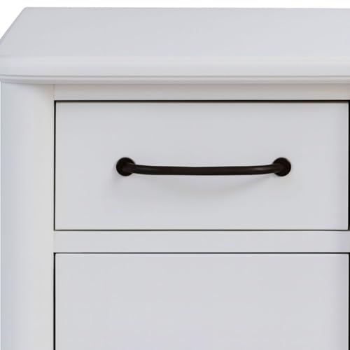 Hassyee Durable Two Spacious Drawers Filing Cabinet with Tapered Legs, Sturdy Frame Office Cabinet Printer Stand with Smooth Ball-Bearing Glides for Home Office, Easy to Assemble
