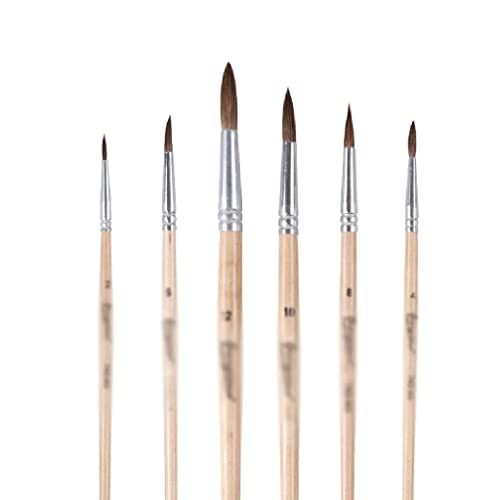 UOHLCX HBJWOV Watercolor Brushes 6pcs Watercolor Student Art Paint Brushes
