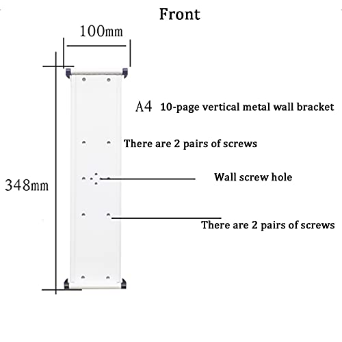 JGSYD A4, Wall Reference System With Transparent Matte File Bag, 10-Pocket Wall Reference Organizer With Metal Bracket, Wall-Mounted Catalog Display Rack, Multiple Colour,Multicolor