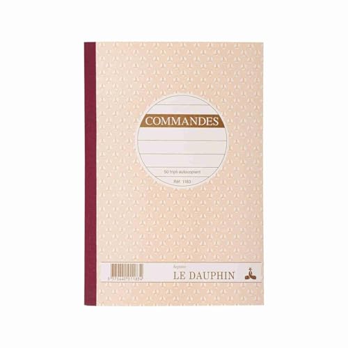 Le Dauphin - Ref. 1183D - Lot of 5 Command manifolds - carbonless Paper - Triplicate (1 Original and 2 Copies) - 50 Sheets - Format 21 x 14.8 cm - Varnished Cover
