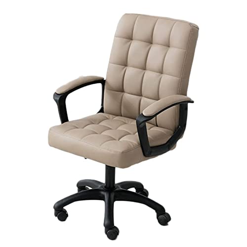 POCHY Flexible Office Chair Office Chairpu Leather Desk Chair Height Adjustable Rotating Computer Chair for Home Managerial Chairs Executive Chairs Cozy