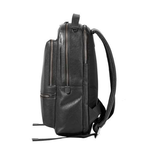 ROROR Large Capacity Backpack For Men Leather Casual Computer Bag Mens Travel Cowhide Business Backpack