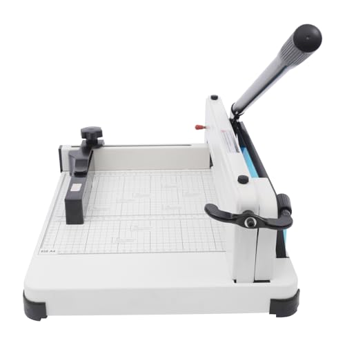 400-Sheet Guillotine Paper Cutter, Heavy Duty Paper Stack Cutter with Safety Lock and Shield, Hss Sharp Blade Manual Paper Trimmer - 1.57in Cutting Thickness