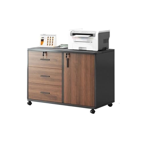 CAOJLjiaxiang-2012 File Cabinet Desk Sideboard Filing Cabinet Cabinet Printer Cabinet Mobile Storage Cabinet Locking Drawer Cabinet Office Cabinet(Natural)