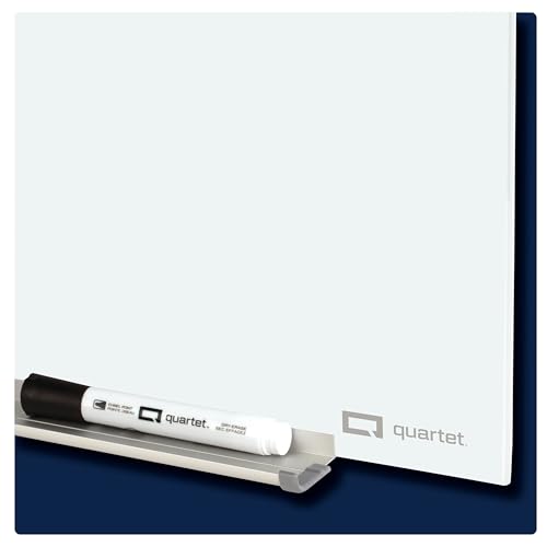 Quartet Magnetic Glass Dry Erase White Board, 8' x 4' Anti-Glare Whiteboard for Wall, InvisaMount Frameless, White (Q019648F03IMW)