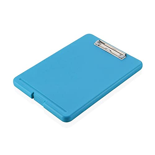 Filing Envelopes Plastic Storage Clipboard File Box Case Document File Folder Clipboard Office Plastic Folders (Color : 2BL)