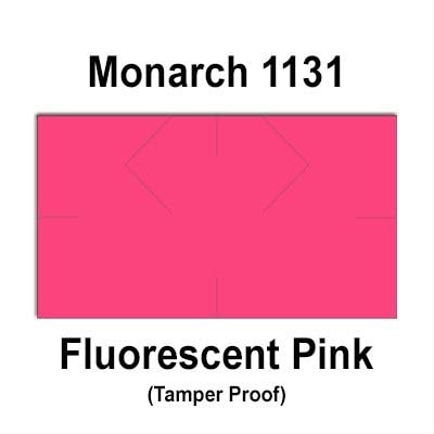 160,000 Monarch 1131 Compatible Fluorescent Pink General Purpose Labels for Monarch 1131 Price Guns. Full Case + 8 Ink Rollers. with Security Cuts.