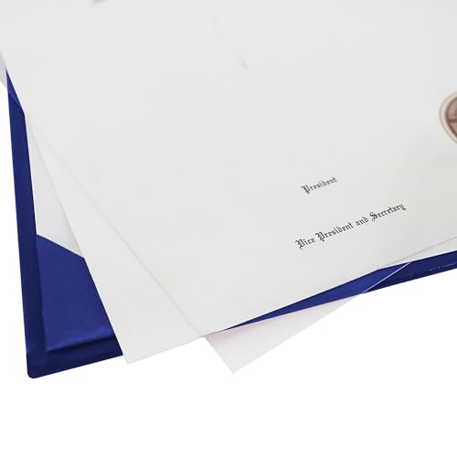 GraduationMall Imprinted Diploma Cover for Certificate 8.5''x 11'' Royal,12-Packs