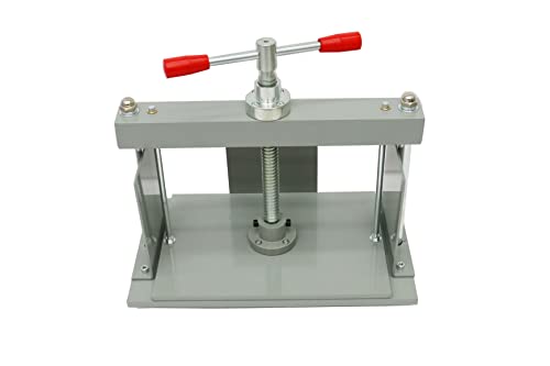 INTBUYING Manual Paper Press Machine A4 Book Steel Notes Invoice Bookbinder Press Bookbinding Notes Office Invoice Bookbinder Flattening Machine 3306lbs (1500kg) Pressure