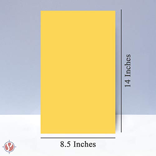 Goldenrod Pastel Color Paper – Great for Arts and Crafts and Stationery Printing – 8.5 x 14" (Menu/Legal Size) – 20lb Bond / 50lb Text / 75GSM – Copy, Writing and Printer Paper – 500 Sheets per Pack