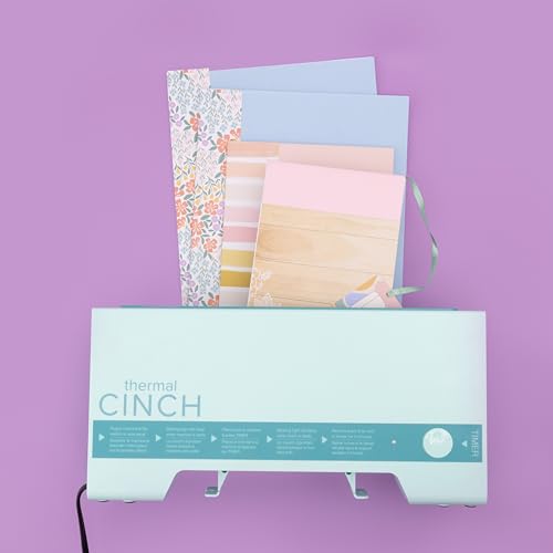 We R Memory Keepers Thermal Cinch Binding Machine Mint 12 Inch, Includes Thermal Book Binding Machine, Book Spines, and Clips, Create DIY Journals, Notebooks, Scrapbooks, Photo Books, and Documents