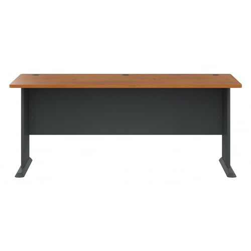 Bush Business Furniture Series A 72W Desk in Natural Cherry and Slate, Large Workstation for Home or Professional Workspace, Desktop Solution for Office Use