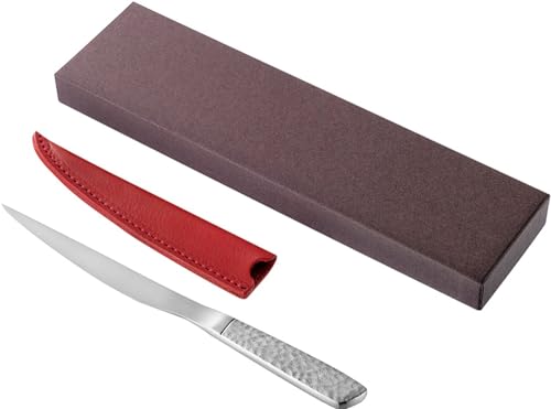 Yokoyama Enjuku No WAZA Stainless Steel Letter Opener, Hammered Case, Red LOP-1500