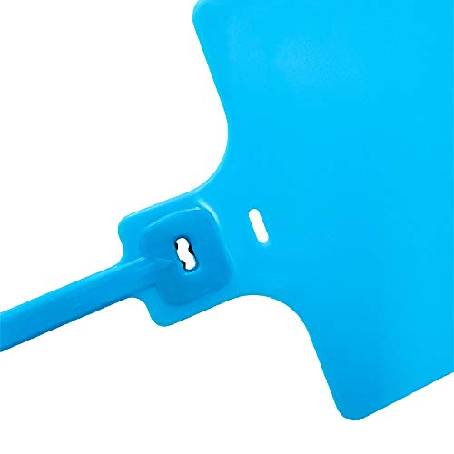Plastic Seals Shipping Tags Logistics Use Big Sign Tie Large Label Tie, 255 mm Total Length, Package of 100 pcs (Blue)