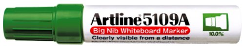 Artline 5109A Big Nib Whiteboard Marker - Green (Pack of 6)