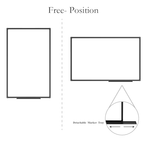 JILoffice Magnetic Whiteboard, Dry Erase Board 48 x 31 Inch