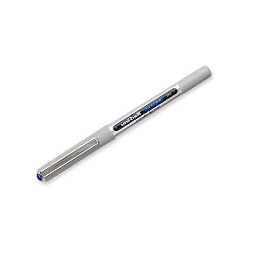 4 X Uni-Ball Vision Stick Rollerball Pens, Fine Point, Blue Ink, Pack of 12 (60134)