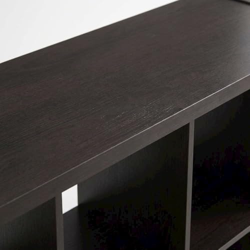 Bison office Brown 6-Cube Open Storage Organizer, Composite Wood, Modular Shelving Unit for Living Room Bedroom Closet Office