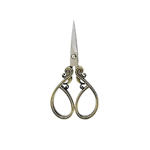 DSWMY Craft Scissors, Craft Scissors Retro Style Embroidery Antique Vintage Cutter Cross Stitch Sewing Tool Stainless Steel