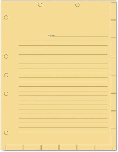 Tabbies 7-hole Manila Chart Divider Sheets (54519)
