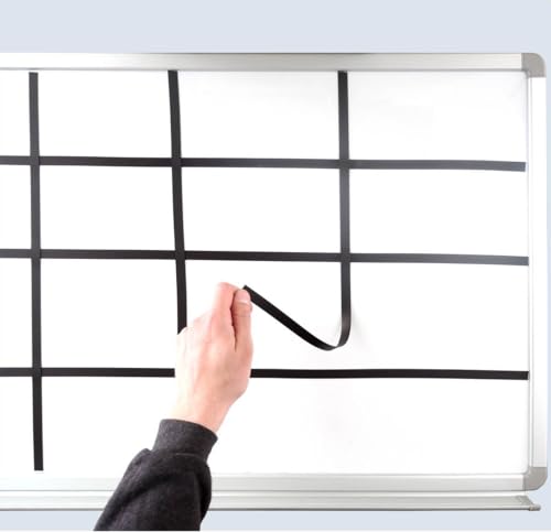 StoreSMART® - Magnetic Lines and Board Dividers - 1/2-inch x 100-feet (1 Roll) (100 feet Total) - for Magnetic WHITEBOARDS ONLY- Does not Work on Plain whiteboards or glassboards - ML1/2-100-1