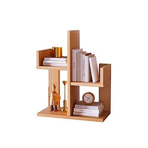 CIRCIR Book Shelf Organizer Tree Bookshelf Bookshelf Desktop Wooden Bookshelf Magazine Rack CD Rack Bookshelf Office File Rack Bookshelf Length 17.0/25.6 inches Bookshelf (Size : A)