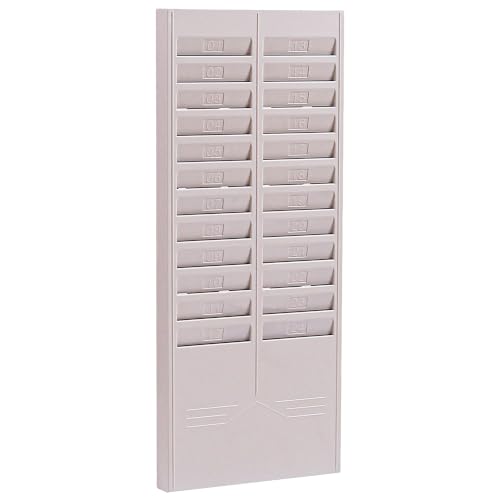 PFSLKXM Time Card Rack Holder Wall Mount With 24/50 Slots Hanging Organizer