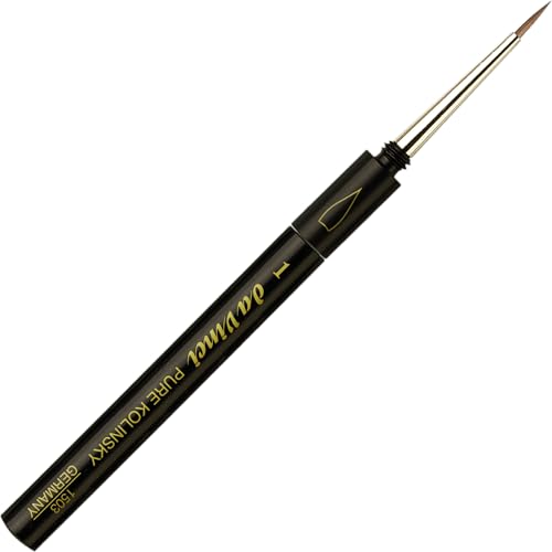da Vinci Travel Series 1503 Maestro Watercolor Brush, Round Kolinsky Red Sable with Pocket Case Handle, Size 1