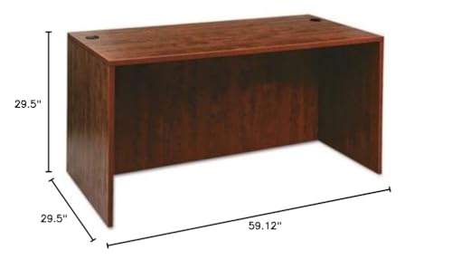 Alera VA216030MC - Valencia Series Straight Front Desk Shell, 59-1/8 x 29-1/2 x 29-1/2, Med Cherry