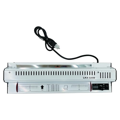 Yokoma Thermal Laminating Machine, 0.04'' Thickness and 12.6' Width, with 4pcs Rubber Roller, All Metal A3 Hot Cold Photo and Poster Laminator for Home Office School Use with Reverse Function