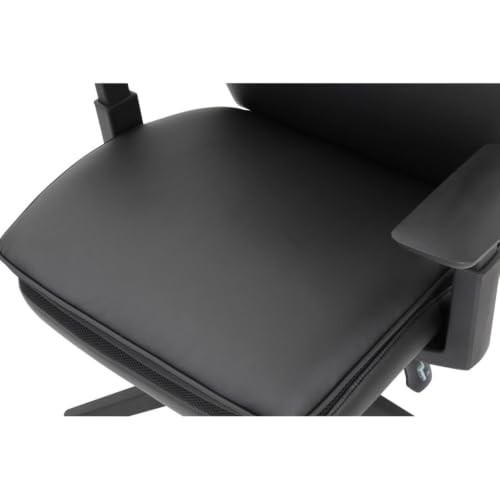 Lorell, LLR03206, Premium Vinyl High-Back Black Executive Chair