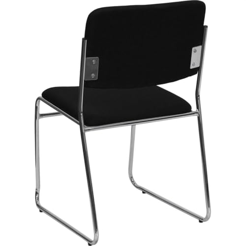 Flash Furniture Hercules Fabric Stackable Chair, Black