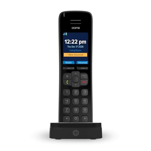 Ooma HD3 Black Cordless Handset with HD Voice Quality