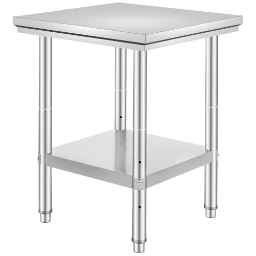SUS201 Stainless Steel Prep Table 24x24 Workstation 700lb