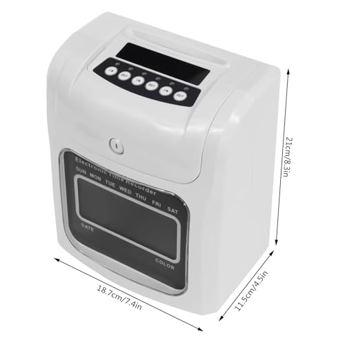 trggvvrt Electronic Calculating Time Clock, Starter Time Clock Bundle with 50 Cards and 1 Security Key, Employees in/Out Time Tracker, Small Business Punch Pack Bundle, Up to 50 Employees